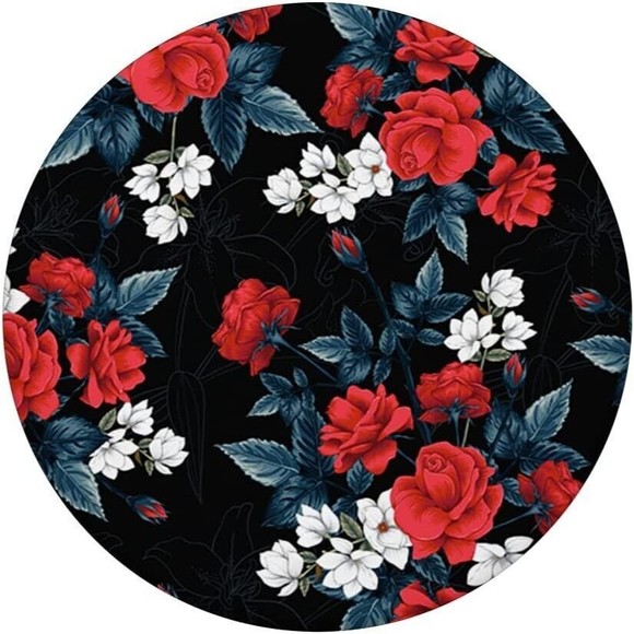 Trendy Floral Spring Red Flowers Seamless Pattern Girly PopSockets PopGrip - Picture 3 of 8